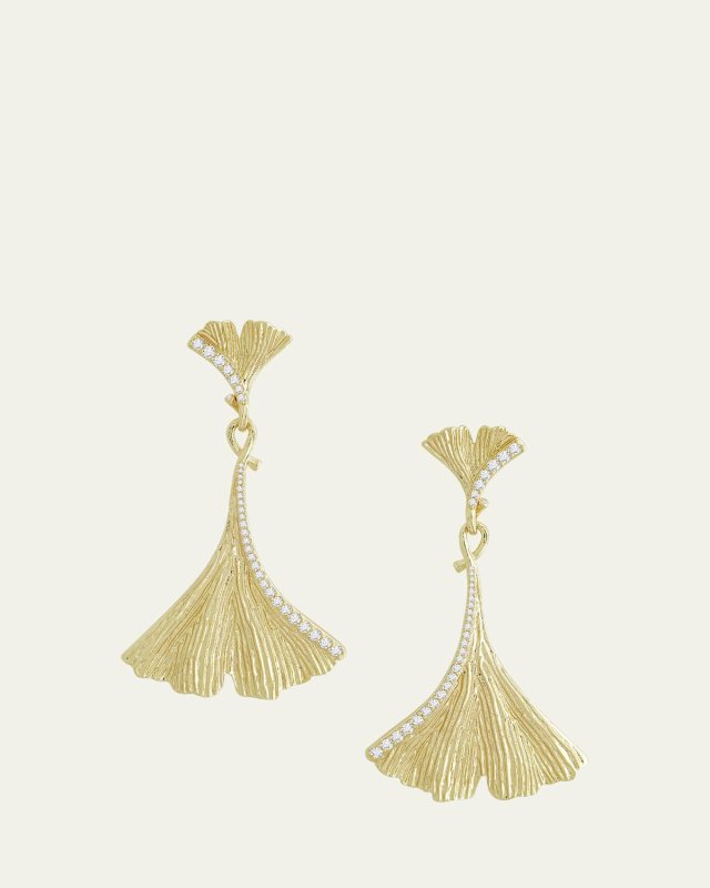 Ginkgo Large Drop Earrings